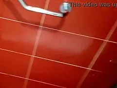 feeling my huge natural latina tits nipples under shower