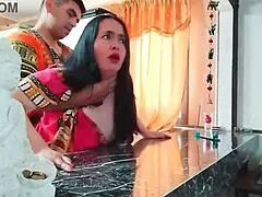 stepmom's wet indian pussy gets pounded rough right in our kitchen...