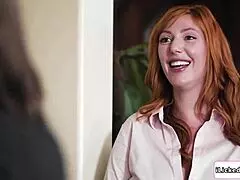 Lesbian Staff DP Fucks Busty Milf Client Strapon Double Penetration!