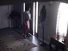 paranoid wife jumps in to suck and fuck babysitter with hubby in hot threesome