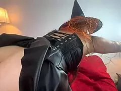 hot latina stepmom bruja rips clothes fucks stepson halloween swallows cum