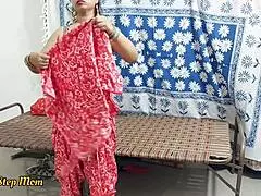 Desi STEPMOM Craves SEX FANTASY, Licks BOYFRIEND In Rough DOGGYSTYLE