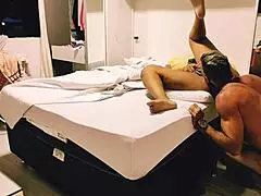 she gives footjob then takes tons of anal from stepmom until creampie inside