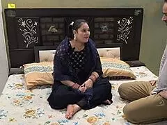 horny mother-in-law chudakkad deepthroats cock bends over doggystyle dirty talk cumshot fills pink pussy