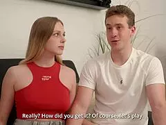 girls arisha mills and marimoore cum hard licking while boys game on playstation