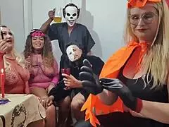 Especial De Halloween Sexy Gangbang Orgia Com Sheer Xrd Inferno