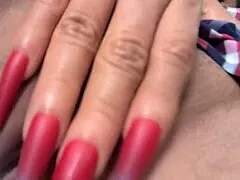 young latina milf flashes big natural tits on bed