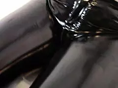 wife bound in heels and leather humiliated with pee in leggings despair