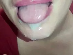 latina milf cougar teases with huge tits before massive cumshot compilation