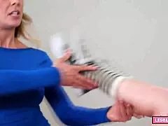 Babysitter Milf Enforces Strict Lesbian House Rules on Teen