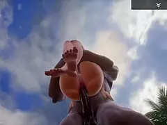 Ready for wild beach interracial? Big ass curvy white milf serenia takes bbc bol deep!