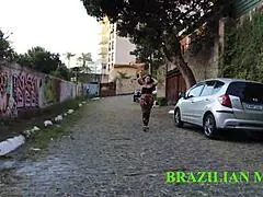 Manobrista Fucks Patroa Street Red Sheer See-Through