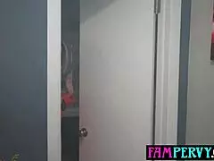 Pervert stepson rams big dick into busty milf stepmom's fat ass