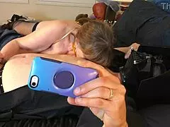 granny slave princess leia deepthroats darth vader's thick cock