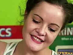 Euro Femdom Babes Suck Naked Loser Guys' Dicks in Cfnm Humiliation