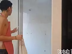 tall skinny blonde stepmom punishes spying stepson with her big ass lingerie tease