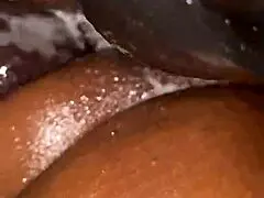 wet wife rides my cock in ass while fucking huge toy till cum