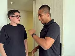 Hubby watches nerd's monster cock wreck latina wife's curvy ass to explosive orgasms