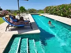 Dirty tina leads fff lesbo tribbing facesitting orgy outdoors