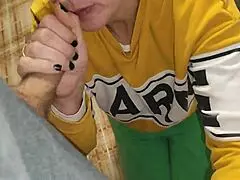 Married Milf Begs No Cum Inside During Sloppy Blowbang Swallow Session