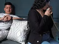 colombian big-assed stepmother shares bed with saggy tits after trip mistake clothes ripped