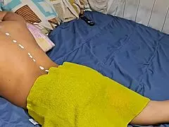 my sexy latina neighbor gives amazing massage then rides my cock wild