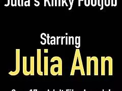 julia ann's hosed feet tease and dominate that throbbing cock in casual play