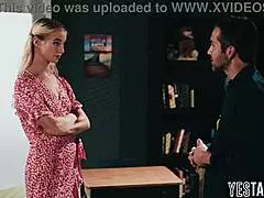 Janitor Pounds Tiny Blonde Teen's Hairy Cunt in Class