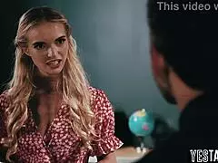 Janitor Pounds Tiny Blonde Teen's Hairy Cunt in Class