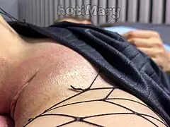 milf pussy stretched wide then creampied closeup