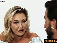 Lesbian Boss Demands Thick Cock for Erotic Massage Session