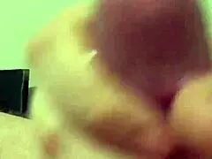 my chubby blonde wife strokes cock pov with her hairy beaver slow motion cumshot