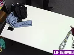 Lingerie thief milf caught fucked hard in back office