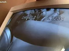 talia palmer sucks dick through glory hole!