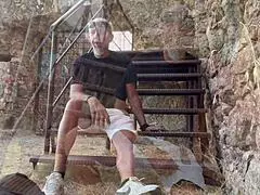 whoops we filmed risky outdoor creampie by accident cumming together so fast