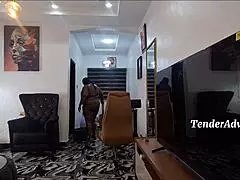 Chubby Ebony Milf Shakes Huge Curvy Ass During Naked House Chores