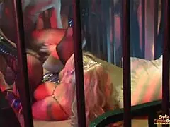 big tits blonde, wanna see your shaved pussy wrecked in every position by gangbang cocks?