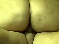 Chubby neighbor wife spreads tight pussy and plump ass on bed while my slutty wife watches daily