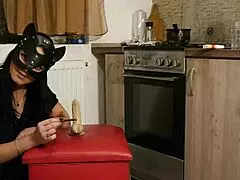 Dirty joi dildo ride turns into kitchen squirt explosion - you ready?