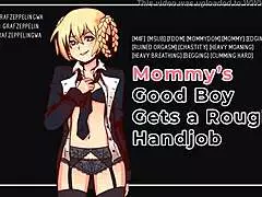 s good boy... you deserve this rough handjob from mommy
