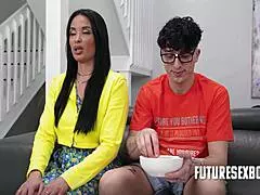 Busty stepmom obeys as bdsm sex robot.