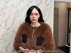 stepsisters friend begs for my hot cock in outdoor petite skinny tease lick session