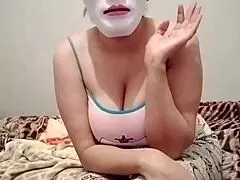 arab muslim bbw milf cleans home with massive downblouse tits teasing every move