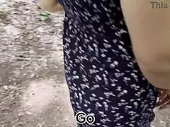 What If A Petite Russian Blonde in Miniskirt Forest Offers Creampie to Any Stranger?