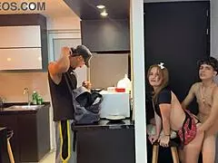 while the cuck neighbor's distracted i pound his hot colombian milf wife hard 🔥🍑😈