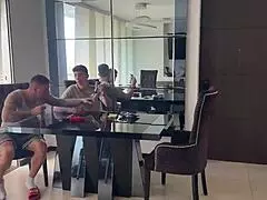 colombian milf trades lunch for brutal ass pounding and deep gagging domination