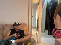 while the cuck neighbor's distracted i pound his hot colombian milf wife hard 🔥🍑😈