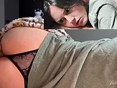 stepson sneaks into stepmom's bed for huge tits ride and creampie surprise