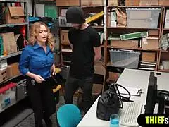 female police officer bends screaming burglar over for rough doggystyle fuck