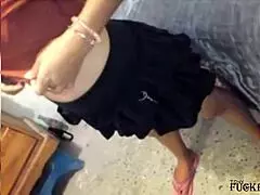 ouch!! anal hurts when petite latina slut begs for wrong cock creampie...